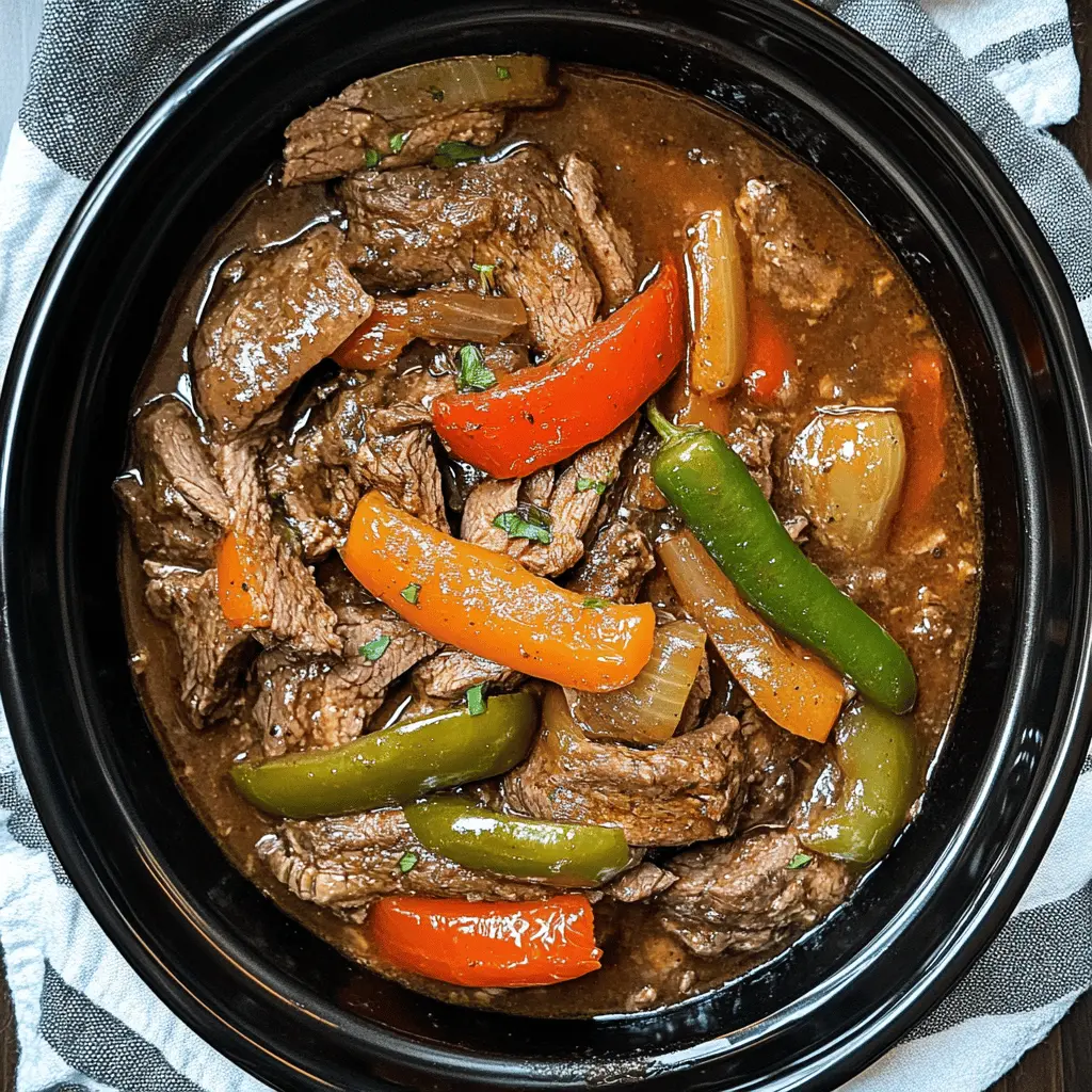 Get ready to fall in love with this easy Crock Pot Pepper Steak! Tender beef simmered with colorful bell peppers in a savory sauce makes for a hearty meal. Perfect for busy weeknights, this recipe lets you enjoy delicious, homemade flavors with minimal effort. Save this pin for a comforting dinner idea you’ll want to make again and again!