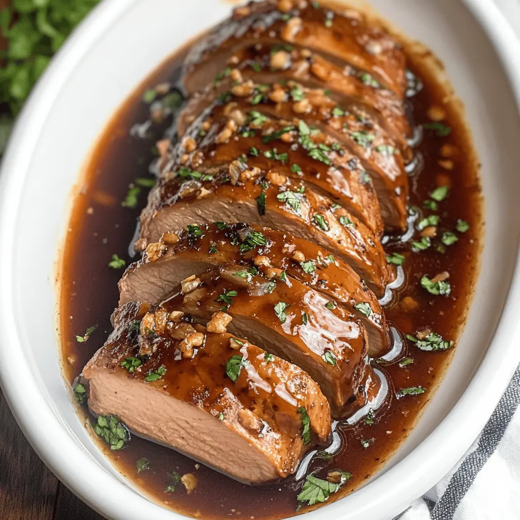 Tender and juicy, this Glazed Slow Cooker Pork Tenderloin is savory magic on a plate! With its rich marinade and easy prep, you'll end up savoring every bite. Perfect for weeknight dinners or special occasions, this dish pairs beautifully with veggies or rice. Save this recipe and impress your family with a comforting meal any night!