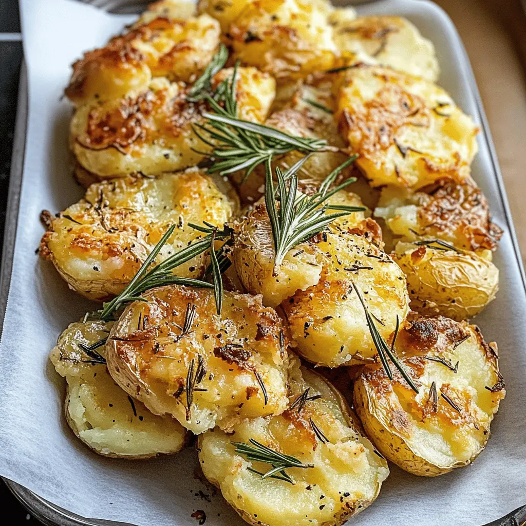 These Grilled Garlic Rosemary Smashed Potatoes are a flavorful side dish that will elevate your summer BBQ! The crispy edges and tender center are infused with garlic and fresh rosemary for a delightful twist. Perfect for picnics or family gatherings, save this recipe and impress your guests with a simple yet delicious treat!
