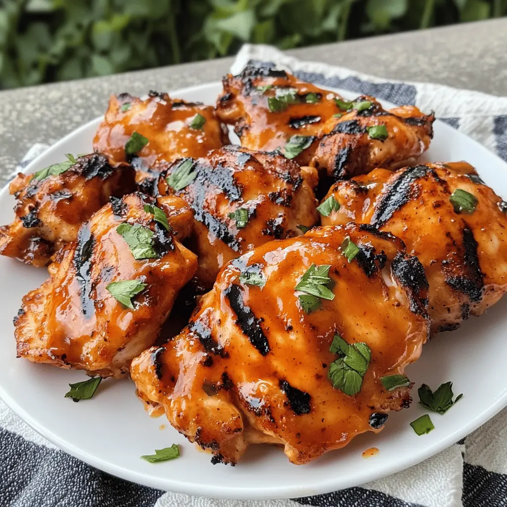 Spice up your dinner with these Grilled Honey Buffalo Chicken Thighs! Juicy and tender, they are coated in a mouthwatering honey buffalo sauce that balances heat and sweetness. Perfect for summer barbecues or a cozy weeknight meal. Save this recipe now and make your next gathering a hit!