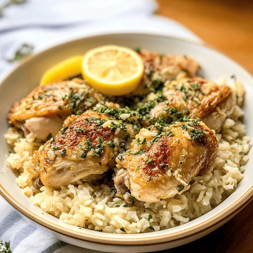 This Slow Cooker Lemon Herb Chicken and Rice is the perfect dish for busy days! With tender chicken infused with zesty lemon and aromatic herbs, it creates a comforting meal that's full of flavor. Easy to prepare, this recipe is ideal for family dinners or meal prep. Save it now for a hassle-free weeknight dinner!