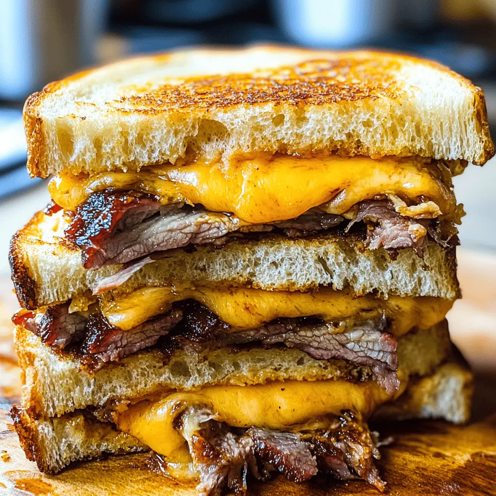 Get ready for a flavor explosion with this Smoked Brisket Grilled Cheese! Juicy, tender brisket paired with gooey cheese makes each bite irresistible. Perfect for game days or cozy dinners, this recipe is sure to impress your friends and family. Save this decadent dish to enjoy a comforting meal anytime!