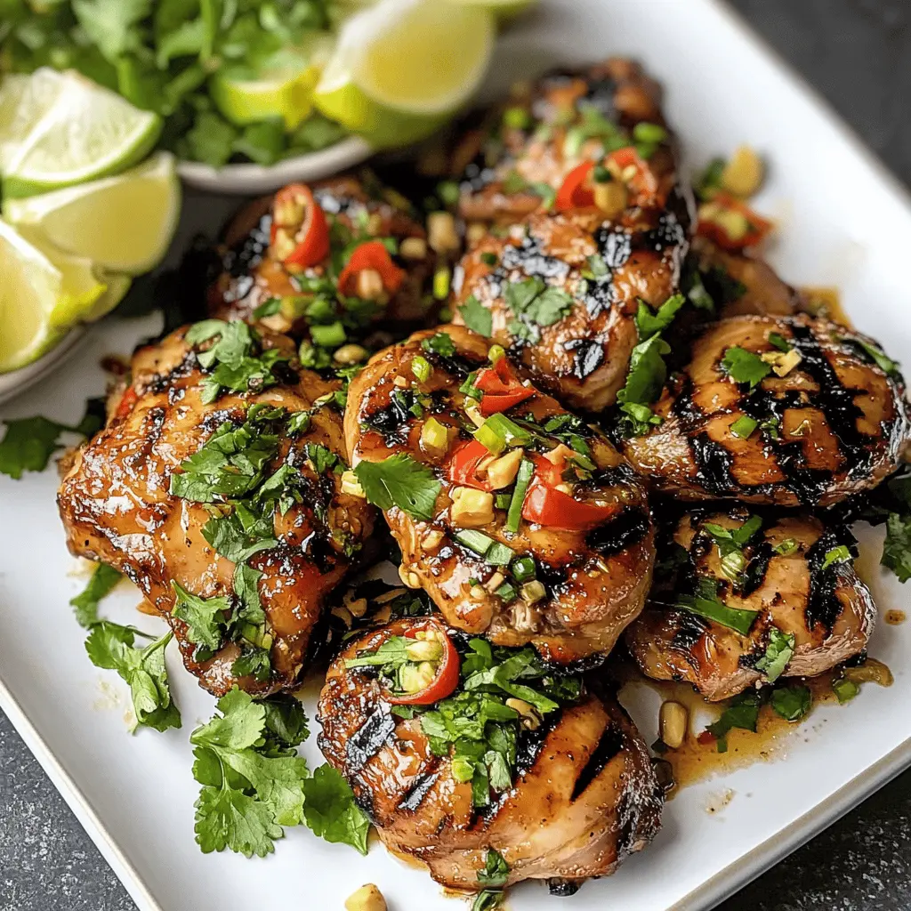 Get ready to fire up the grill with these Thai Grilled Chicken Thighs (Gai Yang)! Packed with aromatic herbs and spices, this dish offers a delicious smoky flavor that everyone will love. Perfect for summer barbecues or casual weeknight dinners. Save this recipe now to bring mouthwatering Thai flavors to your next gathering!