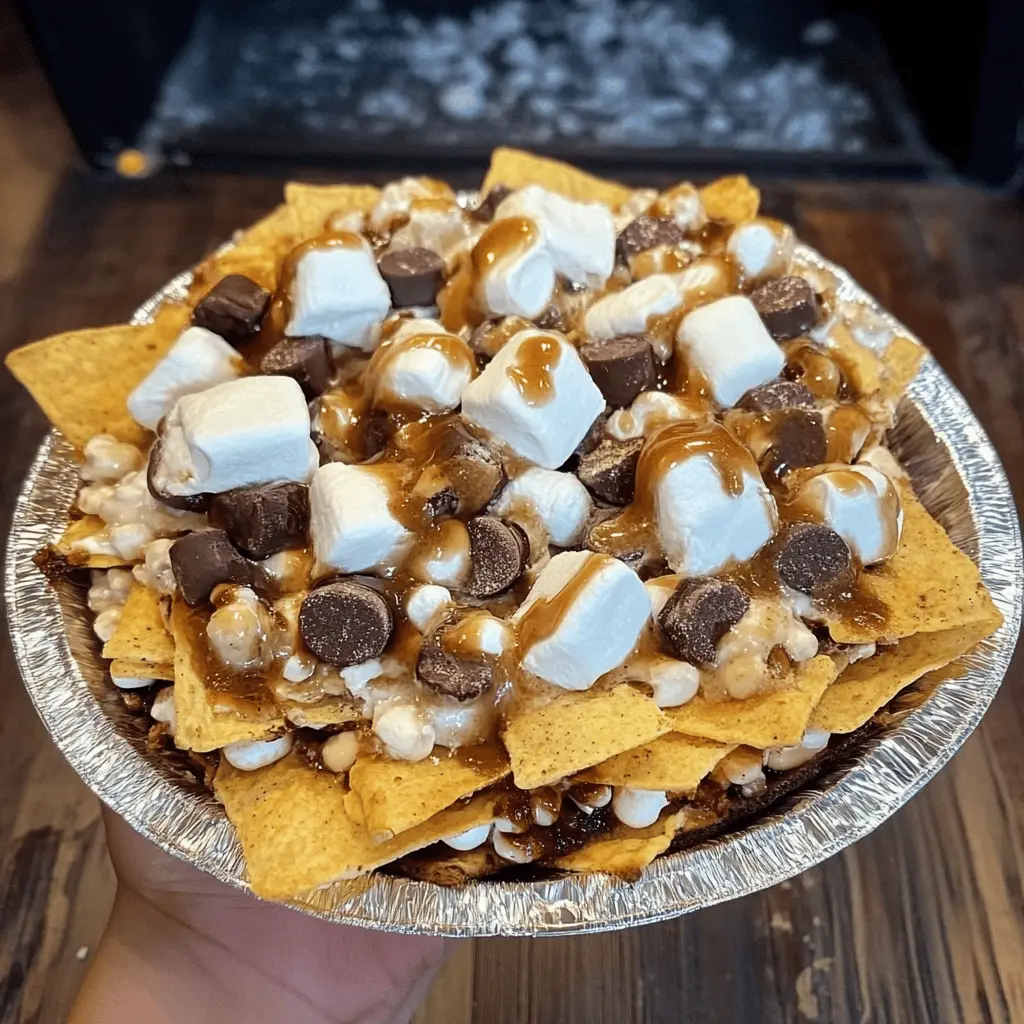Looking for a fun twist on a classic treat? These original s'mores nachos combine gooey marshmallows, rich chocolate, and crunchy graham crackers for a delightful dessert that's easy to share! Perfect for gatherings or cozy nights at home. Don't forget to save this recipe for your next sweet adventure!